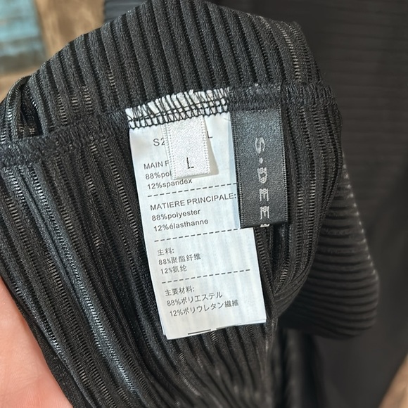 S. Deer large black one shoulder button strap fancy stretchy dress - Picture 11 of 16